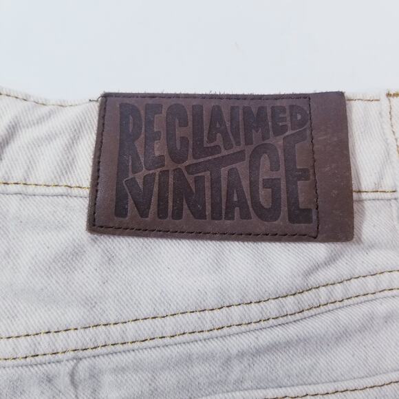 Reclaimed Vintage White Cream High Rise Jeans - Picture 2 of 12